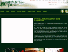 Tablet Screenshot of greentimberspub.com